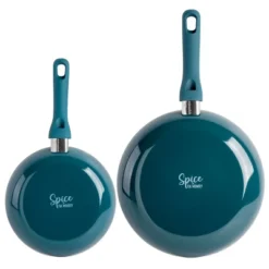 Spice By Tia Mowry Savory Saffron 2 Piece Ceramic Nonstick Aluminum Frying Pan Set In Teal 10 Spice By Tia Mowry Savory Saffron 2 Piece Ceramic Nonstick Aluminum Frying Pan Set In Teal -Sunnydaze Decor Store GUEST 5ed95a84 c9a4 45fa 8c70 358d78f409a9