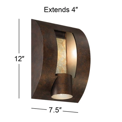 Franklin Iron Works Modern Outdoor Wall Light 12 Inch Exterior Bronze Fixture Downlight For House Patio Porch Deck 4 Franklin Iron Works Modern Outdoor Wall Light 12 Inch Exterior Bronze Fixture Downlight For House Patio Porch Deck - Image 4