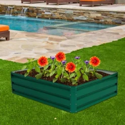 Costway 47"x35.5" Patio Raised Garden Bed Vegetable Flower Plant Dark Green New 13 Costway 47"x35.5" Patio Raised Garden Bed Vegetable Flower Plant Dark Green New -Sunnydaze Decor Store GUEST 6075a41c f473 4fa2 b60c d34dd867b3a3