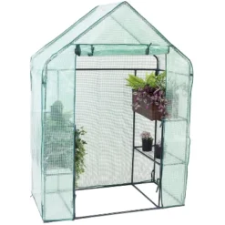 Sunnydaze Decor Sunnydaze Outdoor Portable Tiered Growing Rack Deluxe Walk-In Greenhouse With Roll-Up Door - 4 Shelves - Green -Sunnydaze Decor Store GUEST 60bb5026 3be0 4e27 b9a8 474e0d957a0f