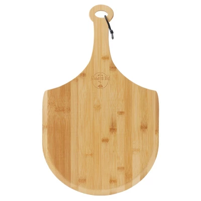 Pie Supply Bamboo Pizza Peel For Baking And Serving, Wood Paddle Cutting Board With Handle And Hanging Strap 1 Pie Supply Bamboo Pizza Peel For Baking And Serving, Wood Paddle Cutting Board With Handle And Hanging Strap