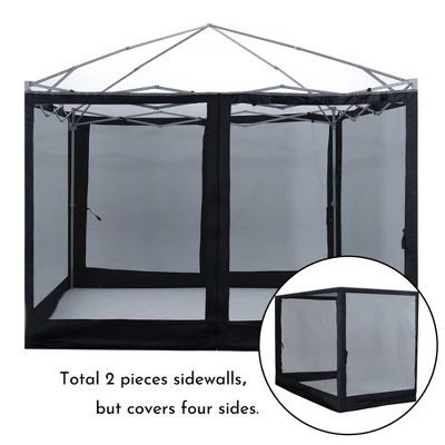 Aoodor Canopy Mesh Sidewall Replacement With 2 Side Zipper For 10' X 10' Pop Up Canopy Tent (Mosquito Net Only) 5 Aoodor Canopy Mesh Sidewall Replacement With 2 Side Zipper For 10' X 10' Pop Up Canopy Tent (Mosquito Net Only) - Image 5