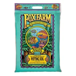 FoxFarm FX14053 + FX14054 Ocean Forest Organic Plant Potting Soil With Happy Frog Nutrient Rapid Growth Potting Soils For Gardens, 12 Quart (4 Pack)
