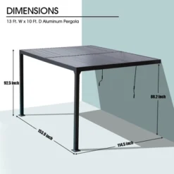 Aoodor Outdoor Louvered Pergola Adjustable Louvered Sloping Roof Wall-Mounted Pergola 13 Aoodor Outdoor Louvered Pergola Adjustable Louvered Sloping Roof Wall-Mounted Pergola -Sunnydaze Decor Store GUEST 621028d3 d204 475d 9399 c6dcaa62215f