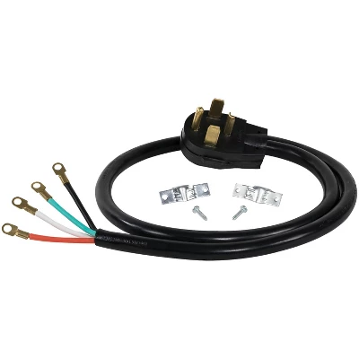 Certified Appliance Accessories® 4-Wire Eyelet 30-Amp Dryer Cord, 6ft 1 Certified Appliance Accessories® 4-Wire Eyelet 30-Amp Dryer Cord, 6ft