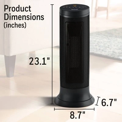 Honeywell Slim Ceramic Tower Heater Black 6 Honeywell Slim Ceramic Tower Heater Black - Image 6