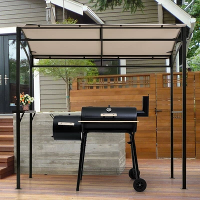 Costway 7'x4.5' Grill Gazebo Outdoor Patio Garden BBQ Canopy Shelter Storage Hook 3 Costway 7'x4.5' Grill Gazebo Outdoor Patio Garden BBQ Canopy Shelter Storage Hook - Image 3