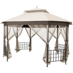 Tangkula 10'x 12'Octagonal Canopy Tent Patio Gazebo Canopy Shelter W/ Mosquito Netting -Sunnydaze Decor Store GUEST 62f54cf2 9198 4f62 bcc1 4e132930daa6