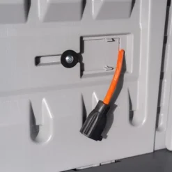 Suncast Backyard Oasis 130-Gallon Outdoor Storage Shed Basic Unit With Adjustable Shelf For Garden, Patio, Backyard, Yard, Or Pool Supplies, Dove Gray -Sunnydaze Decor Store GUEST 6324c49f 02cb 4459 81e6 ff332efe209e