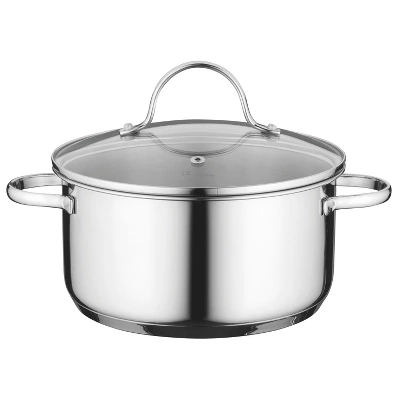 BergHOFF Comfort 18/10 Stockpot Stainless Steel, Glass Lid, Induction Cooktop Ready 6 BergHOFF Comfort 18/10 Stockpot Stainless Steel, Glass Lid, Induction Cooktop Ready - Image 6