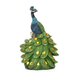 Techko Maid Peacock Calm Solar Outdoor Garden Statue Decor With Spotlight 16 Techko Maid Peacock Calm Solar Outdoor Garden Statue Decor With Spotlight -Sunnydaze Decor Store GUEST 63c7f172 2e27 42d0 ad09 6e19f0b3e927