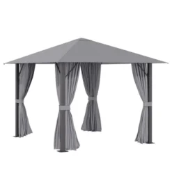 Outsunny Patio Gazebo Outdoor Canopy Shelter With Sidewalls, Vented Roof, Aluminum Frame For Garden, Lawn, Backyard And Deck -Sunnydaze Decor Store GUEST 645b6c52 e8f8 443b 85d7 934e5fc0df18