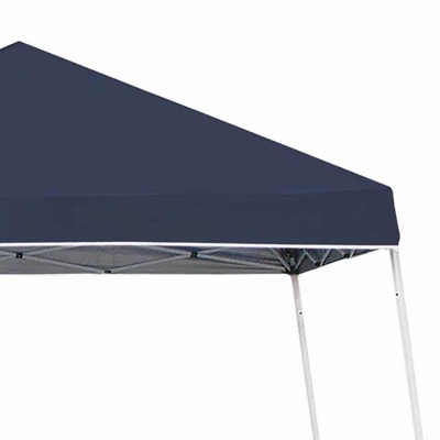Z-Shade Angled Leg Canopy Tent With Push Button Locking System And 4 Pack Of 5 Pound Plastic Concrete Filled Leg Weight Plates, Navy 4 Z-Shade Angled Leg Canopy Tent With Push Button Locking System And 4 Pack Of 5 Pound Plastic Concrete Filled Leg Weight Plates, Navy - Image 4
