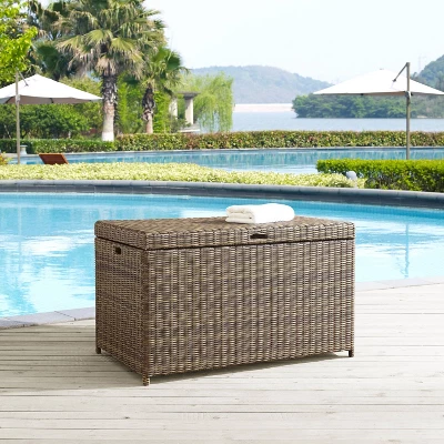 Bradenton Outdoor Wicker Storage Bin - Crosley 1 Bradenton Outdoor Wicker Storage Bin - Crosley