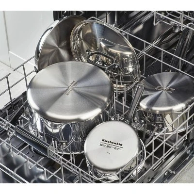 KitchenAid 5-Ply Clad Stainless Steel 8qt Stockpot With Lid 7 KitchenAid 5-Ply Clad Stainless Steel 8qt Stockpot With Lid - Image 7