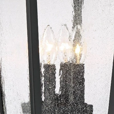 Minka Lavery Modern Outdoor Post Light Fixture Sand Black 19 3/4" Clear Seeded Glass Shade For Exterior Barn Deck Porch Yard Patio 1 Minka Lavery Modern Outdoor Post Light Fixture Sand Black 19 3/4" Clear Seeded Glass Shade For Exterior Barn Deck Porch Yard Patio