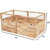 Jumbl Cedar Raised Garden Bed & Herb Planter Box W/Fence, 72"x39"x33"