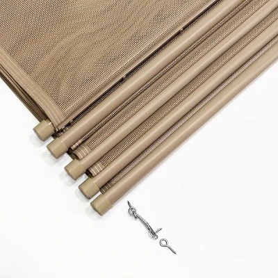 XtremepowerUS 4' X 12' Ft Pool Fence See-Thru 5-Section Pool Fence Long Removable Fence Barrier Pool Mesh Fence, Beige 3 XtremepowerUS 4' X 12' Ft Pool Fence See-Thru 5-Section Pool Fence Long Removable Fence Barrier Pool Mesh Fence, Beige - Image 3