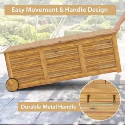 Costway 48 Gallon Acacia Wooden Patio Storage Deck Box Outdoor Storage Box With Wheels 15 Costway 48 Gallon Acacia Wooden Patio Storage Deck Box Outdoor Storage Box With Wheels -Sunnydaze Decor Store GUEST 675d2228 9ffd 4f2a a991 1ffab8250dd7