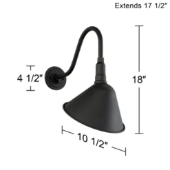 Franklin Iron Works Neihart Rustic Farmhouse Outdoor Barn Light Fixture Black Curving Gooseneck 18" For Post Exterior Barn Deck House Porch Yard Patio 14 Franklin Iron Works Neihart Rustic Farmhouse Outdoor Barn Light Fixture Black Curving Gooseneck 18" For Post Exterior Barn Deck House Porch Yard Patio -Sunnydaze Decor Store GUEST 677f4c68 016a 4167 9549 ed0662550ed0