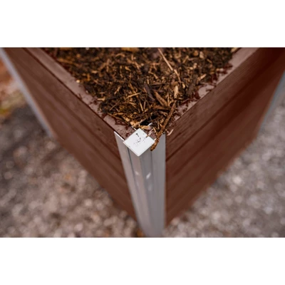 Vita 22" Wide Urbana Cube Square Planter Box Espresso 3 Vita 22" Wide Urbana Cube Square Planter Box Espresso - Image 3