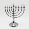 Lit Silver Menorah Hanukkah Novelty Silhouette Light Yellow - Spritz™