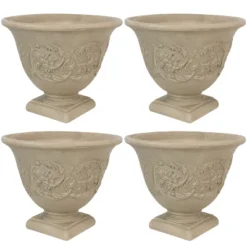Sunnydaze Decor Sunnydaze Indoor/Outdoor Patio, Garden, Or Porch Weather-Resistant Double-Walled Darcy Flower Pot Planter - 16" - Beige 14 Sunnydaze Decor Sunnydaze Indoor/Outdoor Patio, Garden, Or Porch Weather-Resistant Double-Walled Darcy Flower Pot Planter - 16" - Beige -Sunnydaze Decor Store GUEST 689e1ef3 da0a 4ab4 839d 118ed470f659