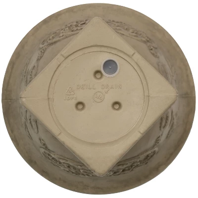 Sunnydaze Decor Sunnydaze Indoor/Outdoor Patio, Garden, Or Porch Weather-Resistant Double-Walled Darcy Flower Pot Planter - 16" - Beige 2 Sunnydaze Decor Sunnydaze Indoor/Outdoor Patio, Garden, Or Porch Weather-Resistant Double-Walled Darcy Flower Pot Planter - 16" - Beige - Image 2