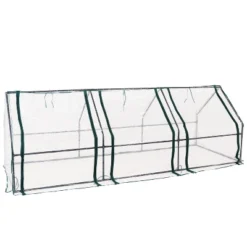Sunnydaze Decor Sunnydaze Outdoor Portable Slanted Top Plant Shelter Mini Cloche Greenhouse With Zipper Doors - 36" - Clear 14 Sunnydaze Decor Sunnydaze Outdoor Portable Slanted Top Plant Shelter Mini Cloche Greenhouse With Zipper Doors - 36" - Clear -Sunnydaze Decor Store GUEST 69d9a0f1 7d37 428e b923 f5e22673f726