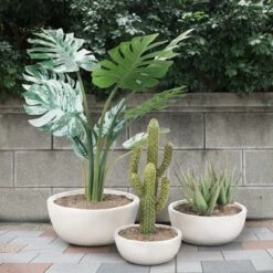 Aoodor Vretical Stripe Texture Bowl Plant Pots With Drain Hole Set Of 3, Flower Pots Outdoor&Indoor,Magnesium Oxide Planter 13 Aoodor Vretical Stripe Texture Bowl Plant Pots With Drain Hole Set Of 3, Flower Pots Outdoor&Indoor,Magnesium Oxide Planter -Sunnydaze Decor Store GUEST 6aa2be39 d318 46eb a98c 75618da11a3b