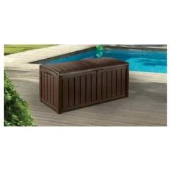 Glenwood 101 Gallon Outdoor Storage Box - Brown - Keter -Sunnydaze Decor Store GUEST 6ae3a283 046e 492d 9d7d 81237a4c977f