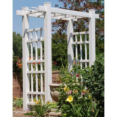 78" Windsor Vinyl Arbor - White - Dura-Trel 1 78" Windsor Vinyl Arbor - White - Dura-Trel