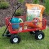 Sunnydaze Decor Sunnydaze Outdoor Lawn And Garden Heavy-Duty Durable Steel Mesh Utility Wagon Cart With Removable Sides