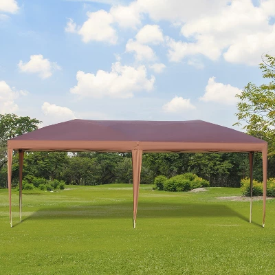 Outsunny 10' X 20' Pop Up Canopy With Sturdy Frame, UV Fighting Roof, Carry Bag For Patio, Backyard, Beach, Garden 2 Outsunny 10' X 20' Pop Up Canopy With Sturdy Frame, UV Fighting Roof, Carry Bag For Patio, Backyard, Beach, Garden - Image 2