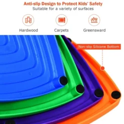 Costway 11pcs Kids Balance Stepping Stones W/ Non-Slip Bottom Indoor & Outdoor Toy -Sunnydaze Decor Store GUEST 6bdbf750 cf04 46d0 b30f 498e0ff05a59