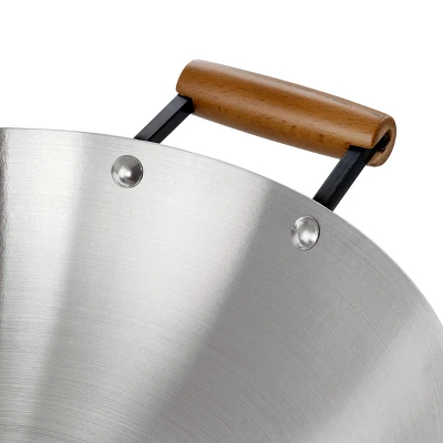 Oster® Oster Sangerfield 14in Stainless Steel Flat Bottom Wok With Wooden Handles 4 Oster® Oster Sangerfield 14in Stainless Steel Flat Bottom Wok With Wooden Handles - Image 4
