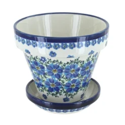 Blue Rose Polish Pottery 890-893 Zaklady Small Flower Pot -Sunnydaze Decor Store GUEST 6d467000 e310 4a4b 9d9b 64b698c42a05