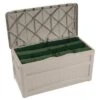 Suncast 73 Gallon Outdoor Patio Deck Storage Organization Box, Taupe (2 Pack)