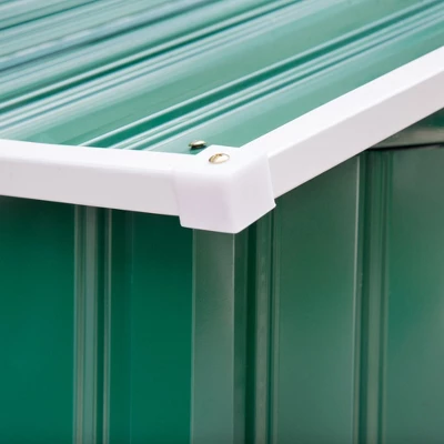 Outsunny 7' X 4' Steel Storage Shed Organizer, Garden Tool House With 4 Vents And 2 Easy Sliding Doors For Backyard, Patio, Garage, Lawn, Green 4 Outsunny 7' X 4' Steel Storage Shed Organizer, Garden Tool House With 4 Vents And 2 Easy Sliding Doors For Backyard, Patio, Garage, Lawn, Green - Image 4