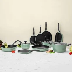 BergHOFF Sage And Slate Non-stick Aluminum Stockpot With Glass Lid -Sunnydaze Decor Store GUEST 6f31ef8f 07c1 4ad3 9217 e1da05fcfa41 1