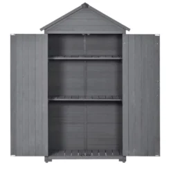 5.8ftx3ft Outdoor Wood Lean-to Storage Shed Tool Organizer With Waterproof Asphalt Roof, Lockable Doors, 3-tier Shelves-ModernLuxe 19 5.8ftx3ft Outdoor Wood Lean-to Storage Shed Tool Organizer With Waterproof Asphalt Roof, Lockable Doors, 3-tier Shelves-ModernLuxe -Sunnydaze Decor Store GUEST 6fee4078 5620 4691 a372 d73d4a22285e