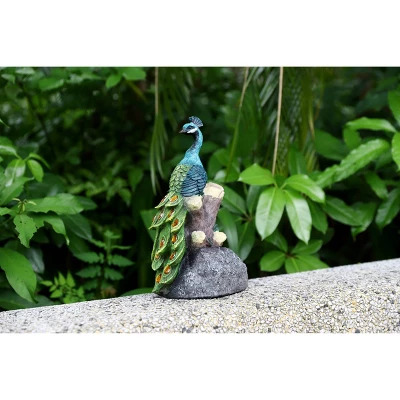 Techko Maid Peacock Calm Solar Outdoor Garden Statue Decor With Spotlight 10 Techko Maid Peacock Calm Solar Outdoor Garden Statue Decor With Spotlight - Image 10