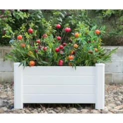 Gardenised White Vinyl Traditional Fence Design Garden Bed Elevated Screwless Raised Planter Box 11 Gardenised White Vinyl Traditional Fence Design Garden Bed Elevated Screwless Raised Planter Box -Sunnydaze Decor Store GUEST 71cd5601 92e0 4078 8247 0bfcc8f23aea