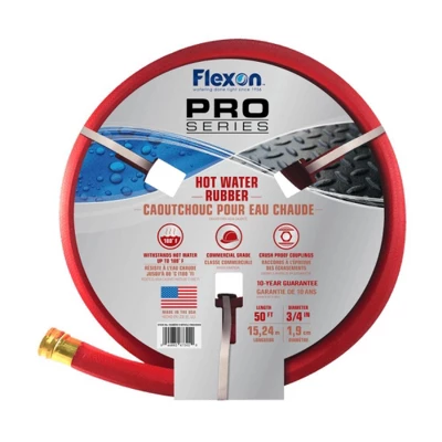 Flexon 3/4 X 50ft Heavy Duty Premium Rubber Hot Water Garden Hose 2 Flexon 3/4 X 50ft Heavy Duty Premium Rubber Hot Water Garden Hose - Image 2