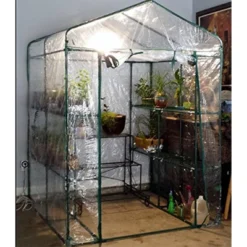 Nature Spring Walk-In PVC Greenhouse With 8 Shelves, Roll-Up Door And Steel Poles - Clear 10 Nature Spring Walk-In PVC Greenhouse With 8 Shelves, Roll-Up Door And Steel Poles - Clear -Sunnydaze Decor Store GUEST 7366b74c bab4 4dc2 8eee 5c2a155f93c2