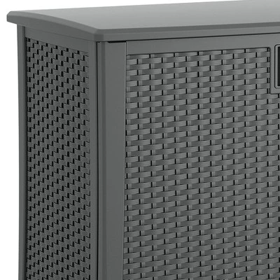 Suncast Lockable Outdoor 2-Door Cabinet Deck Box With Adjustable Shelf For Lawn, Garden, Patio, & Pool Accessory Storage, Cool Gray (3 Pack) 3 Suncast Lockable Outdoor 2-Door Cabinet Deck Box With Adjustable Shelf For Lawn, Garden, Patio, & Pool Accessory Storage, Cool Gray (3 Pack) - Image 3