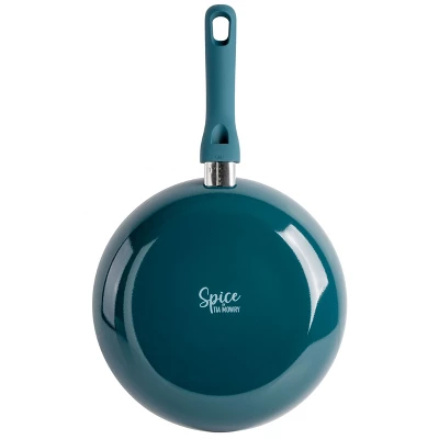 Spice By Tia Mowry Savory Saffron 2 Piece Ceramic Nonstick Aluminum Frying Pan Set In Teal 2 Spice By Tia Mowry Savory Saffron 2 Piece Ceramic Nonstick Aluminum Frying Pan Set In Teal - Image 2
