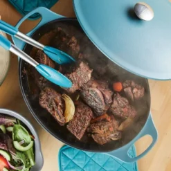 Rachael Ray Premium RUST-RESISTANT Cast Iron Dutch Oven 6.5qt Agave Blue 16 Rachael Ray Premium RUST-RESISTANT Cast Iron Dutch Oven 6.5qt Agave Blue -Sunnydaze Decor Store GUEST 747ace97 7692 4679 b4e2 2717429508ec