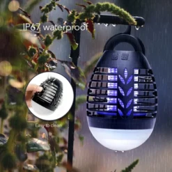 Dartwood Outdoor Bug Zapper - Waterproof, USB Rechargeable And Battery Powered Mosquito Killer, Insect Trap And Fly Swatter -Sunnydaze Decor Store GUEST 750b0040 e554 4bfb 892e 28ac4e40a759 1