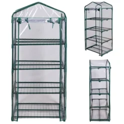Costway Portable Mini Walk In Outdoor 4 Shelves Greenhouse -Sunnydaze Decor Store GUEST 75353e53 11e5 4dbc ab91 7faa3e82ac04